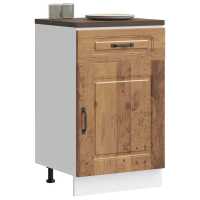 vidaXL Mueble bajo de cocina Kalmar madera ingeniería en color Roble Sonoma/Roble ahumado/Blanco y más | almacenamiento funcional diseño moderno para baño dormitorio sala - details 4