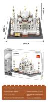 Juego De Bloques De Construcción Creativo 1113pcs Taj Mahal Grande Modelo Compatible Con 10189 Kit De Bloques Para Niños - details 2