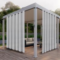 2PCS Cortinas De Exterior Impermeables Y Resistentes Al Sol Con Guardia UV Y Ganchos Antirrosa Diseño Moderno Para Privacidad - details 7