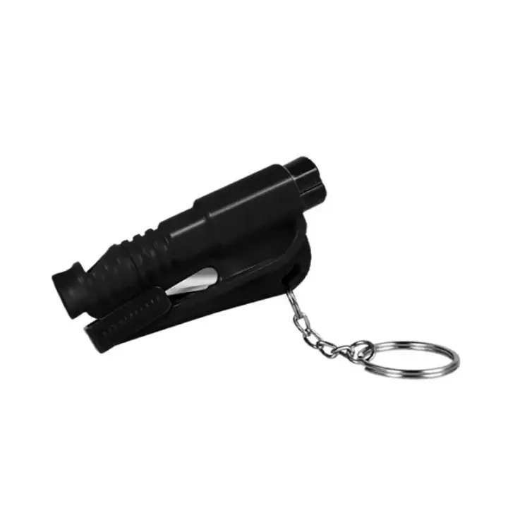 Martillo De Seguridad Para Coche Compacto 3-en-1 Rompe Ventanas Y Cortador De Cinturones Herramienta De Rescate Emergente Para Accesorios De Vehículo - 1