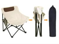 Silla de Playa Plegable con funda  ,SILLA CAMPING, Estructura de Acero Resistente,Asiento de Lona Impermeable ,Ideal para Playa o Camping ,Pesca, Estructura de Acero, - details 2