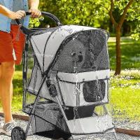 Dog Stroller Rain Cover W/ Rear Entry, Cover, For Dog Pramm - details 1
