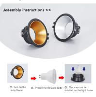 Soporte De Bombilla MR16/GU10 10PC Base Rimless Para Iluminación Puntos Fijación Fijación En Techo Recorrido Bracket De Marco - details 3