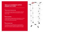 Vileda | Tendedero vertical Mixer 4 | 8 estantes independientes, distribuidos en 4 niveles de altura| Ágiles ruedas giratorias | Más de 40 metros de longitud de tendido, compacto. - details 0