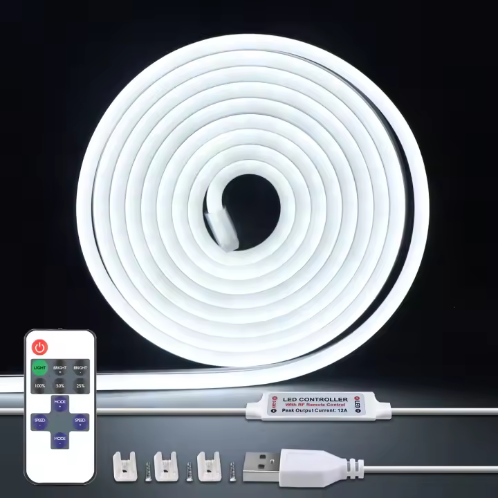 Tira De Luces LED Neón USB DC5V Dimmable Con Control Remoto RF Para Iluminación Decorativa De Cocina Y Habitaciones Luz SMD2835 Impermeable 50000 Horas De Vida - 1