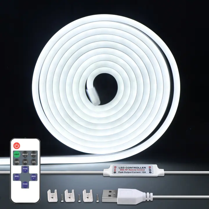 Tira De Luces LED Neón USB DC5V Dimmable Con Control Remoto RF Para Iluminación Decorativa De Cocina Y Habitaciones Luz SMD2835 Impermeable 50000 Horas De Vida - 1