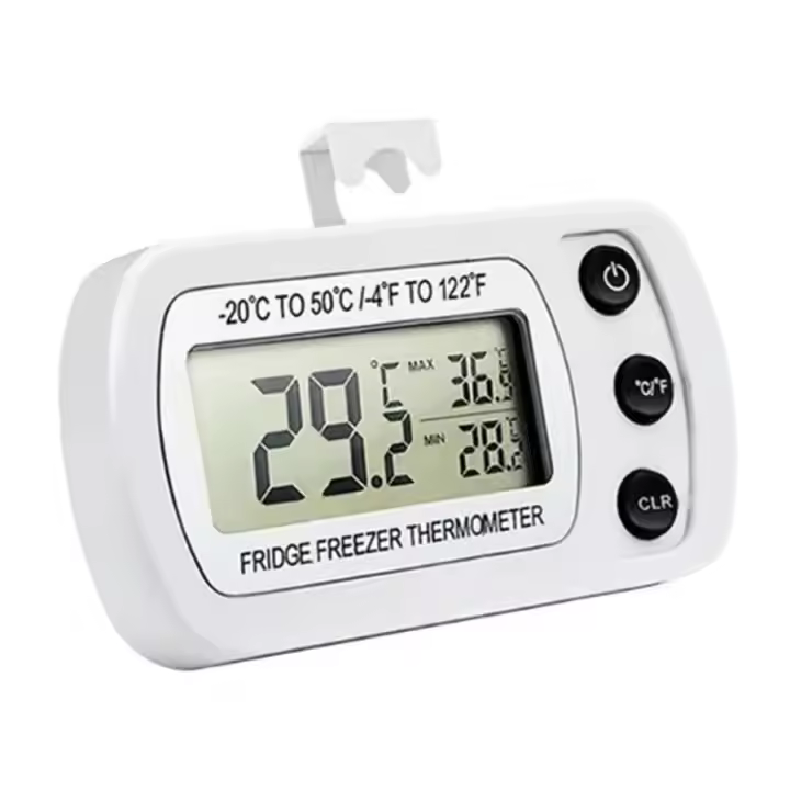 Termómetro Digital Para Nevera Y Congelador Con Gancho Monitor De Temperatura LCD Antihumedad Uso Industrial Soporte Vertical Y Horizontal - 1