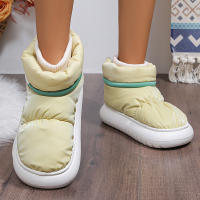 Botas De Nieve Impermeables Para Mujer Invierno 2023 Plataforma Antideslizante Conforzado De Almohadilla De Plush Grueso Tacones Medios Tobilleras Calientes Con Peluche - details 14