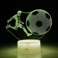 Lámpara De Mesa Anime Fútbol 3D LED Luz Nocturna Para Decoración De Habitación Regalo De Navidad Figura De Fútbol Iluminación Térmica - details 3