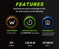 DUOTTS S26 Bicicleta Eléctrica 750W 2 Motores 50km/h Velocidad Máxima 264.0 pulgadas Neumáticos Inflables Tipo Fat 48V 20Ah Batería SAMSUNG 120km de Autonomía Shimano 7 Velocidades 150kg Carga Máxima App Inteligente - Negro - details 2