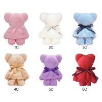 Toalla De Mano En Forma De Oso Fluffy Coral Regalo Creativo Para Boda Cumpleaños Y Día De Los Niños Toalla De Algodón Y Poliéster - details 1