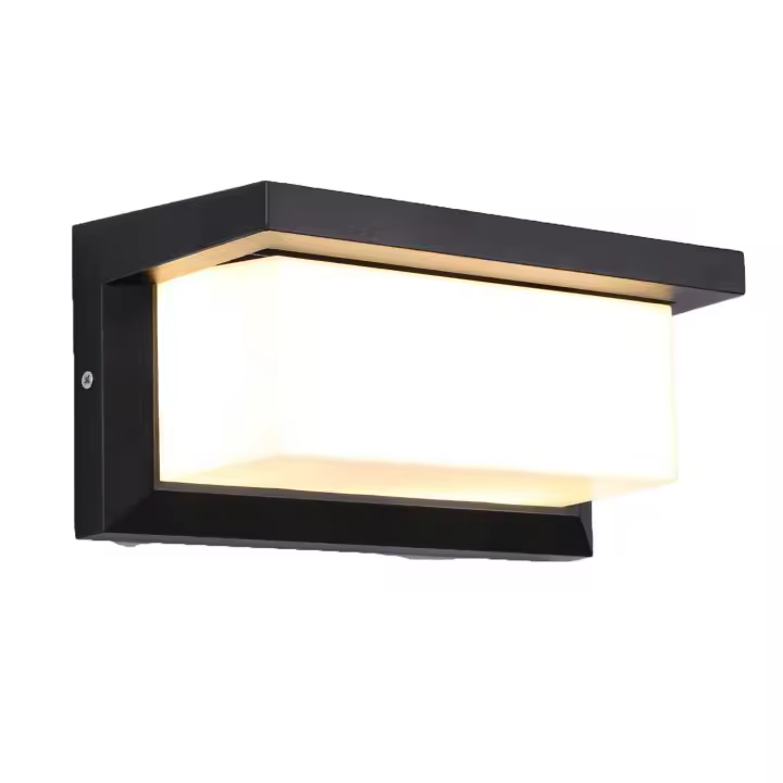 Luz de pared LED de 18W con sensor de Movimiento IP64 waterproof Modern Negro 3000K Blanco cálido Lámpara decorative para Jardín LIT Corredor Porche - 1