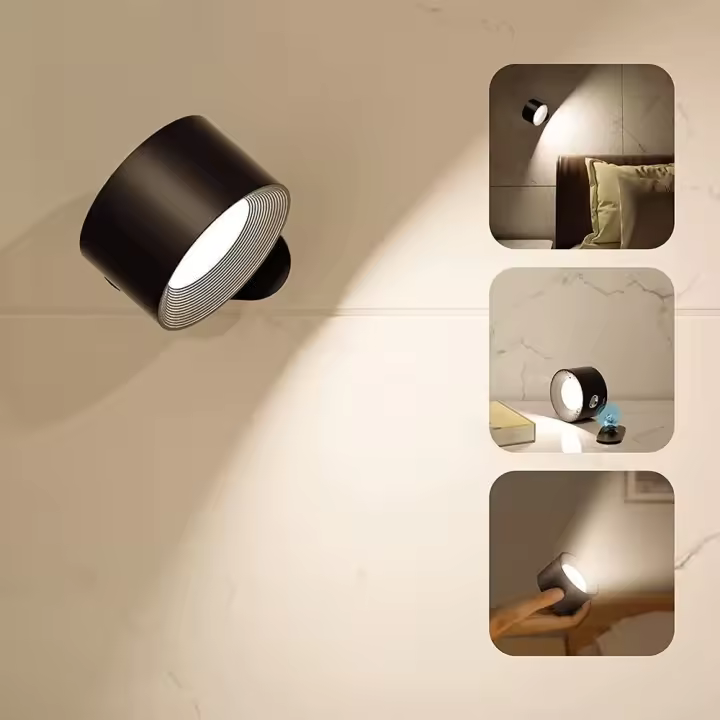 Lámpara de pared con carga USB, lámpara de noche portátil, ajustable mediante control remoto táctil - 1