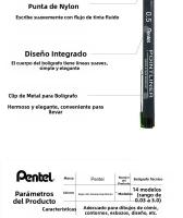 PENTEL Bolígrafo Impermeable Para Dibujos Y Comics De Punta Nylon Tamaños 0.03-3.0mm Negro Gris Marrón Para Diseño - details 4