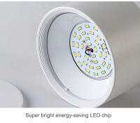 Lámpara De Techo LED Nordic 9W 15W 20W Montada En La Superficie Iluminación Interior Para Sala De Estar Y Dormitorio AC220V Negro Y Blanco - details 7