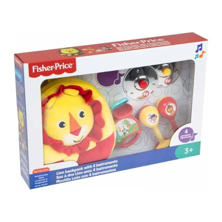 MOCHILA LEÓN CON SET DE INSTRUMENTOS DE FISHER PRICE - 1