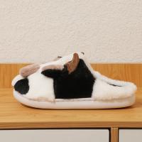 Pantuflas De Peluche Cálidas Para Hombres Y Mujeres Con Dibujos De Vaca Unisex Antideslizantes Para El Interior En Invierno Cubren Los Dedos - details 3