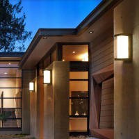 Aplique de Pared Exterior Aluminio Impermeable Jardín Villa Negro - details 0