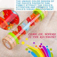 Juguete Educativo Montessori Para Bebés Llovizna Arcoíris Vaso De Arena Música Rattle Juguete Sensorial Para Niños - details 2