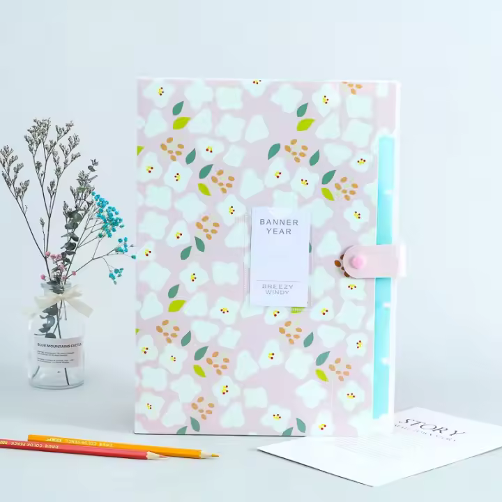 Carpeta A4 De 5 Capas En Colores Macarón Gran Capacidad Para Documentos Organizador De Archivos Para Estudiantes Y Oficina Suministros Escolares Y De Oficina Estación De Trabajo - 1