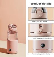Calentador de agua con leche para bebé, capacidad de 300ml, Control preciso de temperatura, batería integrada, inalámbrico, instantáneo - details 2