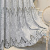 Cortinas De Lujo Jacobeanas Gris Blanca Para Dormitorio Y Sala De Estar Ventanas De Paredes Y Patios Europeas Sastre Tulle Con Anillos Grommet - details 2