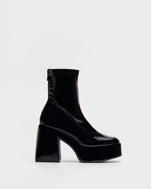 MIM Lis 2.0 Botines de tacón para mujer negros en charol sintético 9389159514442 - 1