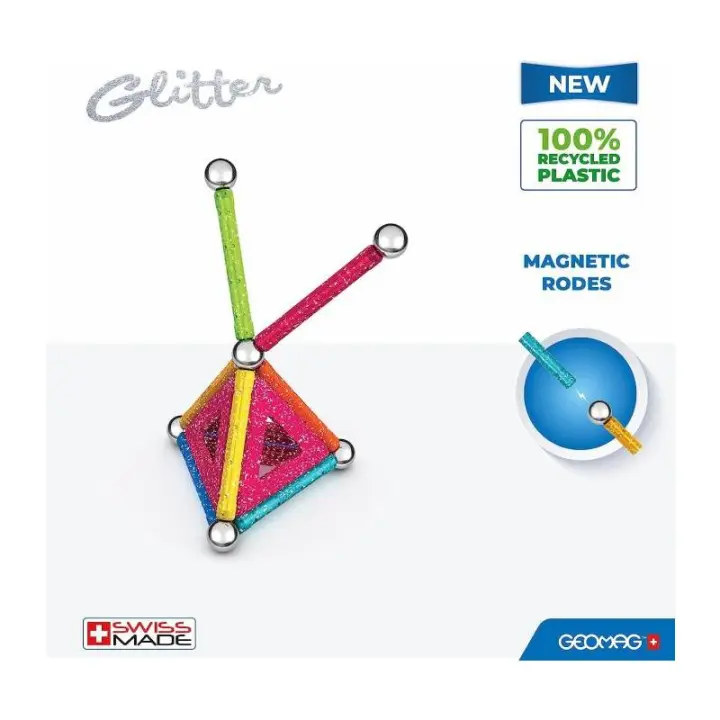 GEOMAG CLASSIC GLITTER RECICLADO CONSTRUCCIONES MAGNÉTICAS Y JUEGOS EDUCATIVOS DE TOY PARTNER - 1
