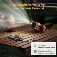 Ventilador de Belt portáthil with clip with Luz, motor Silencioso y powerful de 39,4 ft/S, ventilador de Camisa personal de cinturon portáthil de 100 lordades, Pantalla digital, enfriamiento - details 4