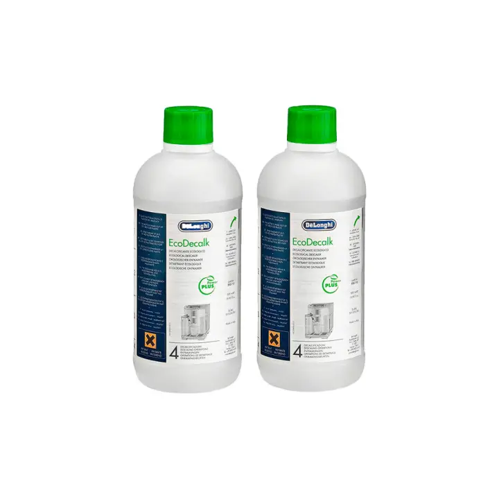 Descalcificador Cafetera DeLonghi EcoDecalk Líquido Descalcificador (500 ml botella), 2 unidades - 1