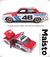 Modelo De Coche De Colección Maisto 1:24 Datsun 510 JD Edición Drift Aleación De Metal Juguete De Precisión Estática Para Adultos Y Niños - details 3