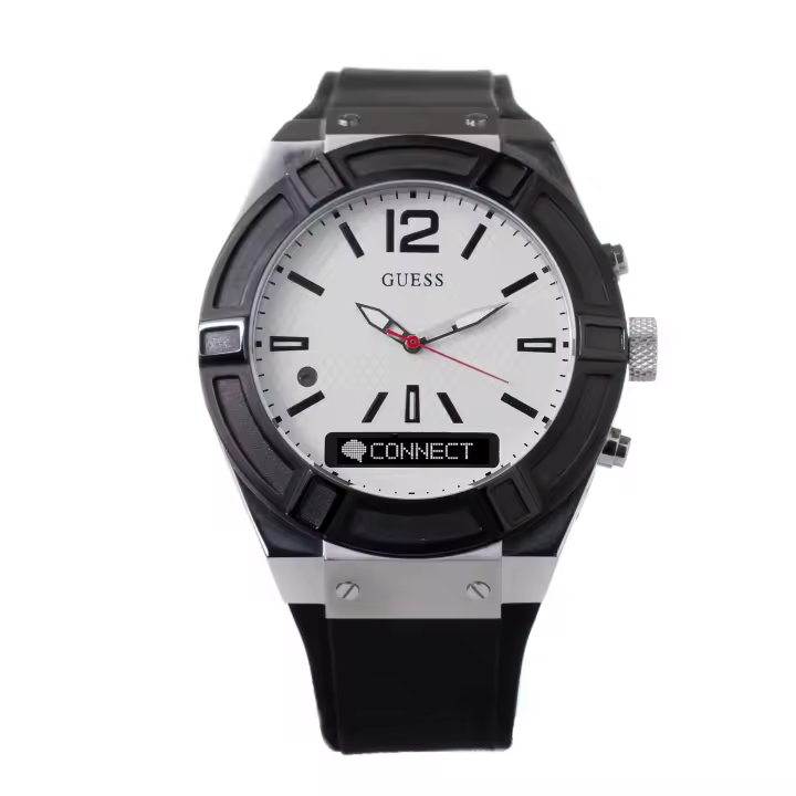 Guess Reloj Hombre Analogico Cuarzo con Correa de Silicona C0001G4 - 1