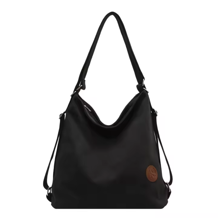 Bolso de Hombre Casual Diary (Negro) - Tela de Lona Resistente - Amplio Espacio de Almacenamiento - 1