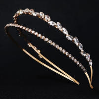 Nova Diadema De Cabello Con Rhinestone Dorado Para Fiesta De Cumpleaños Maquillaje Boda Accesorios Para Cabello Para Mujeres Regalo - details 8