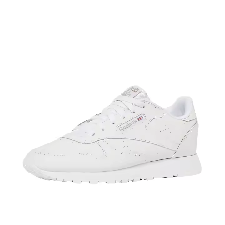 Reebok deportivas infantiles blancas de piel con cordones mod. classic leather unisex - 1