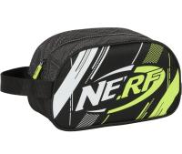 SAFTA- NERF Get Ready - Neceser Escolar Infantil Mediano con Asa, Neceser Infantil, Adaptable a Carro, Fácil Limpieza, Cómodo y Versátil, Calidad y Resistencia, 26x12x15 cm, Color Negro - details 0