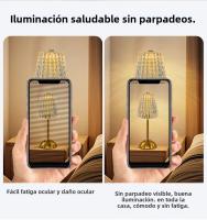 Lámpara De Mesa LED Recargable Con Sensor Táctil 3 Colores Dimmer Para Decoración De Habitación Hotel Bar Lámpara Atmosférica - details 3