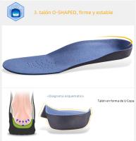 Almohadillas De Apoyo Para Arco De Pies Planos 3cm Alta Calidad Suave Y Cómodas Inodoras Orthopédicas De Tela De Plush 3D Para Calzado - details 6