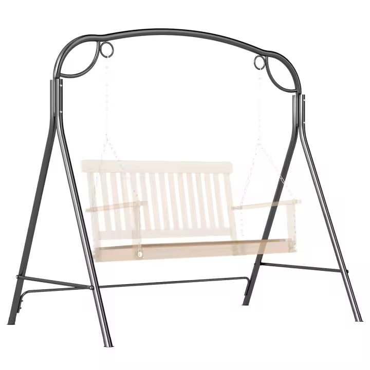 Outsunny Soporte para Columpio de Metal Estructura de Columpio Resistente con Patas en Forma de A Carga 220 kg para Jardín Parque Patio Porche 172x126x170 cm Bronce - 1