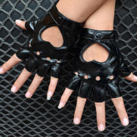 Guantes De Motociclista Para Mujer Punk De Cuero Sin Dedos Para Baile Y Conducción Estilo Biker Adulto Material Principal Poliéster - details 11