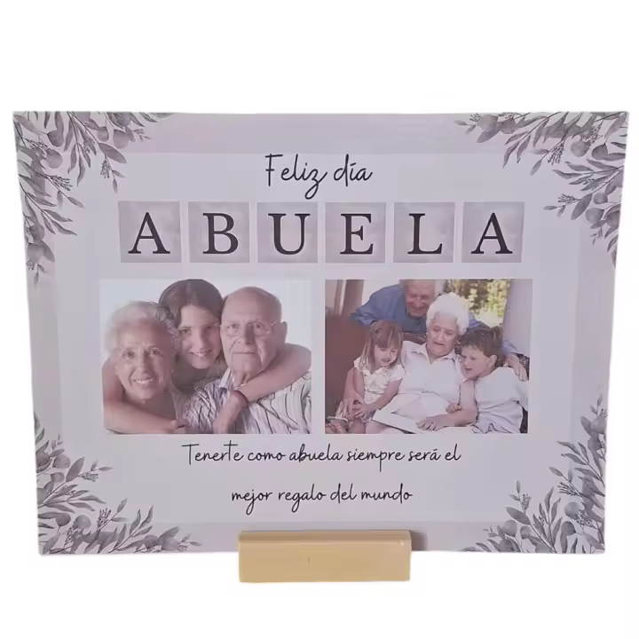 Placa con fotos y frase para mamá - Regalo para el día de la madre - Regalo para mamá/abuela - Leer descrpción - Presentada en caja de regalo - 1