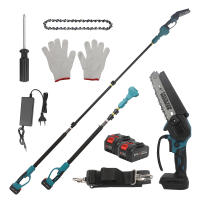 2.5M/6 Pulgadas Mini Motosierra Sin Cable, 2 en 1 Brushless Motosierra Pertiga Electrica con 2x4,0Ah Batería, 800W Motosierra Telescópica - details 6