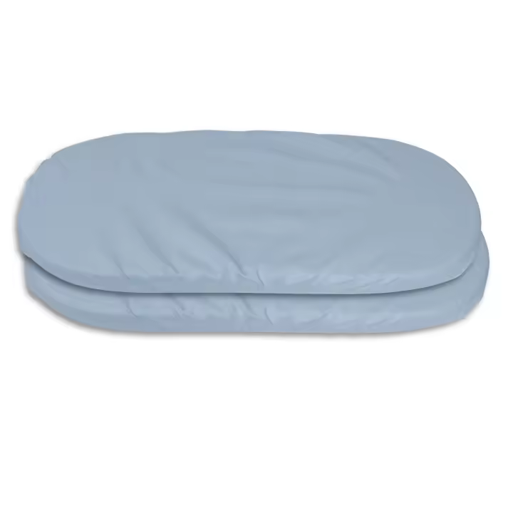 Babyline Lote 2 Bajeras 100% Algodón - Blanco - Coche/Capazo/Cuco 80 - Ajustables con Goma - 1