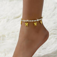 Pendiente De Mariposa Brillante Para Mujer Cadena De Pies Moda Casual Para Viajes Y Fiestas Regalo Ideal 6028 - details 3