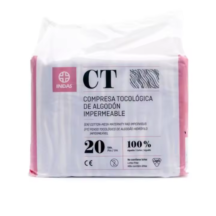 COMPRESAS TOCOLOGICAS MATERNITY ALGODÓN 20 U - 1