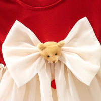 Vestido De Princesa Para Bebés Niñas Con Manga Larga Y Estampado De Osos Polka Dot Vestido Lolita Estilo Invierno Con Borla Y Volante - details 5