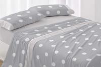 Burrito Blanco Juego de Sábanas de Algodón 100%-CAMA 150/160 -Modelo 627 Lunares – Suavidad, Calidad y Diseño Moderno  Burrito Blanco - details 11