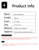 Alpargatas Sin Cordones De Metal Mate Colorido Para Hombres Y Mujeres Cordones Elásticos Para Zapatos Casuales 1 Paquete - details 5