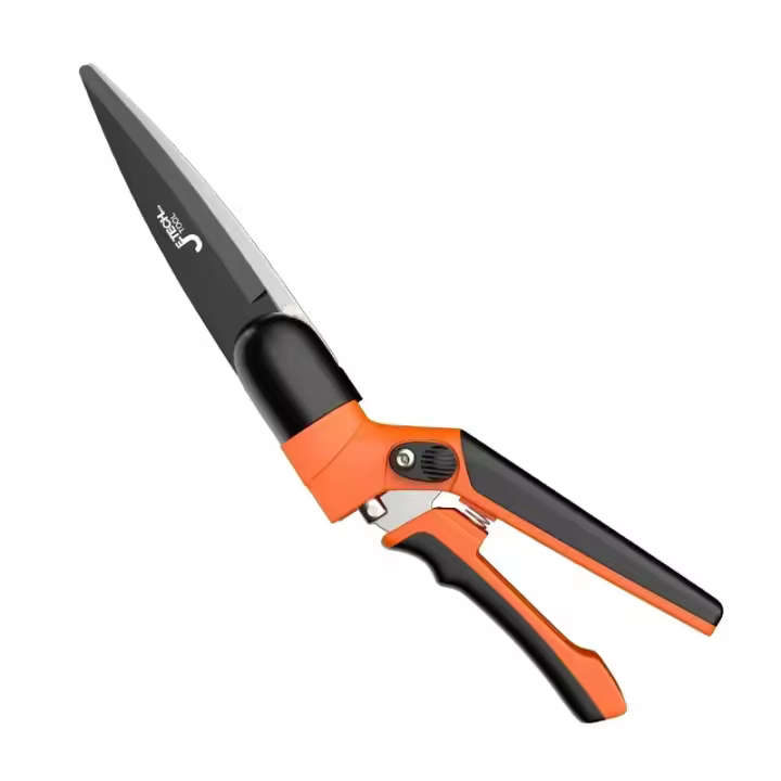 Tijeras De Jardín Multifuncionales Skeyo Con Hojas De Acero Carbono Y Mango De Goma Para Podar Arbustos Y Cortar Grama Rotación 360 Grados - 1