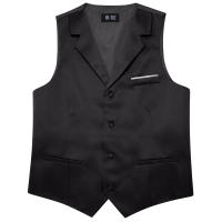 Chaleco De Vestir Negro Con Cuello V Y Corbata Para Hombre Hi-Tie Estilo Casual Ajustable Para Fiestas Y Negocios - details 10